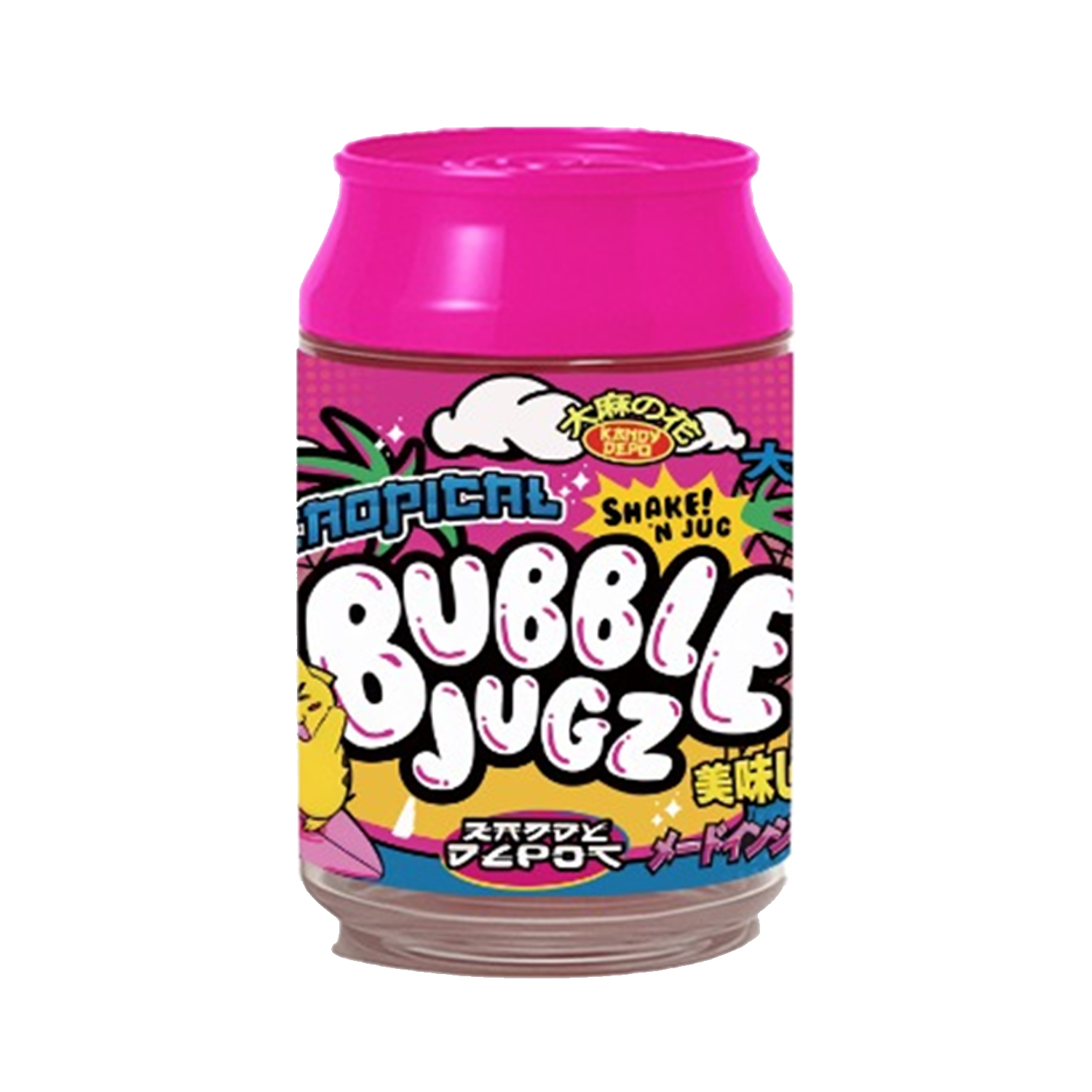 3.5g Plastic Soda Can Jar – (12 Count) Tropical Bubble Jugz Kandy Depo CJ-35-052
