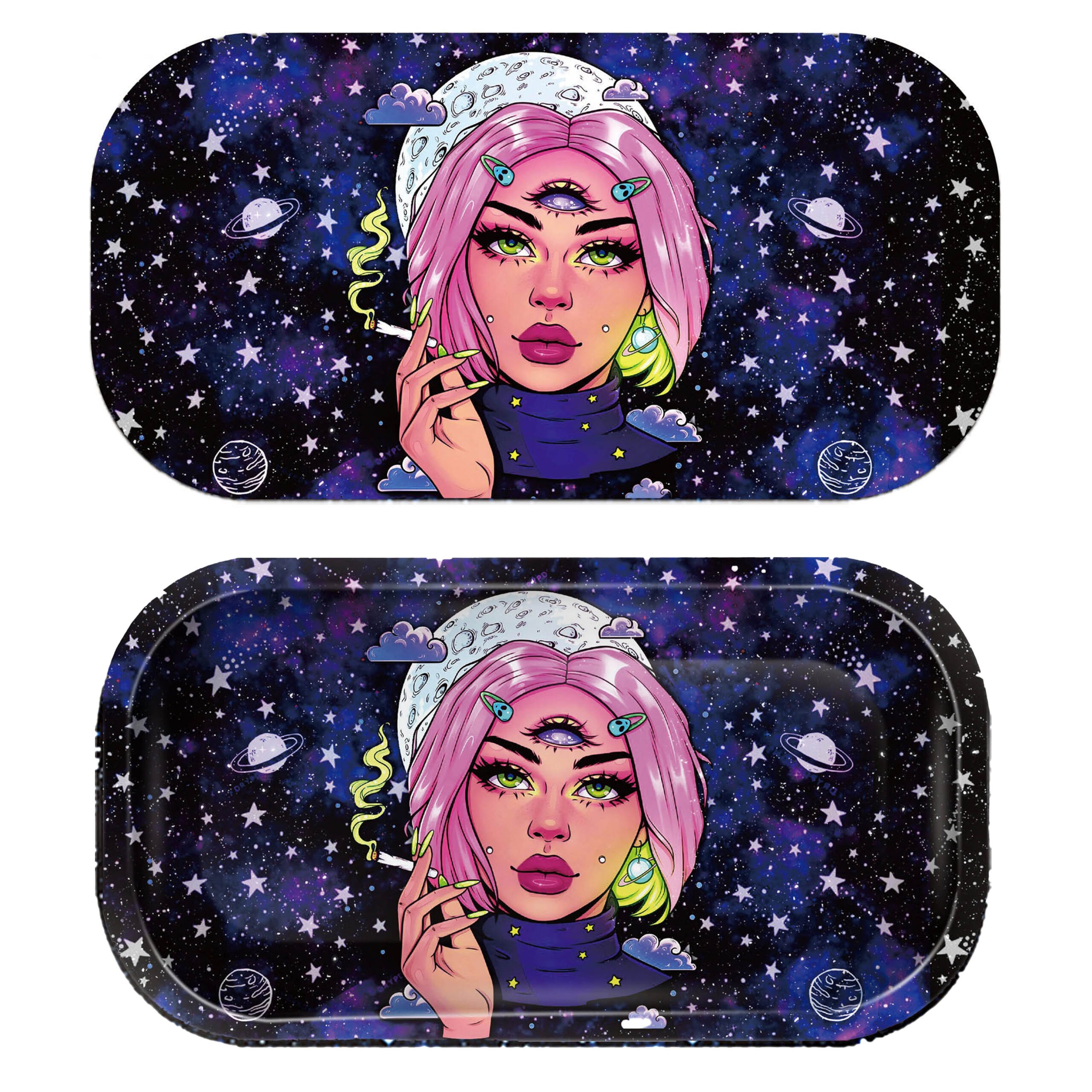 GLMT-002 Mini Magnetic 3D Tray with Lid – Get Lost Pink Hair Third Eye Girl