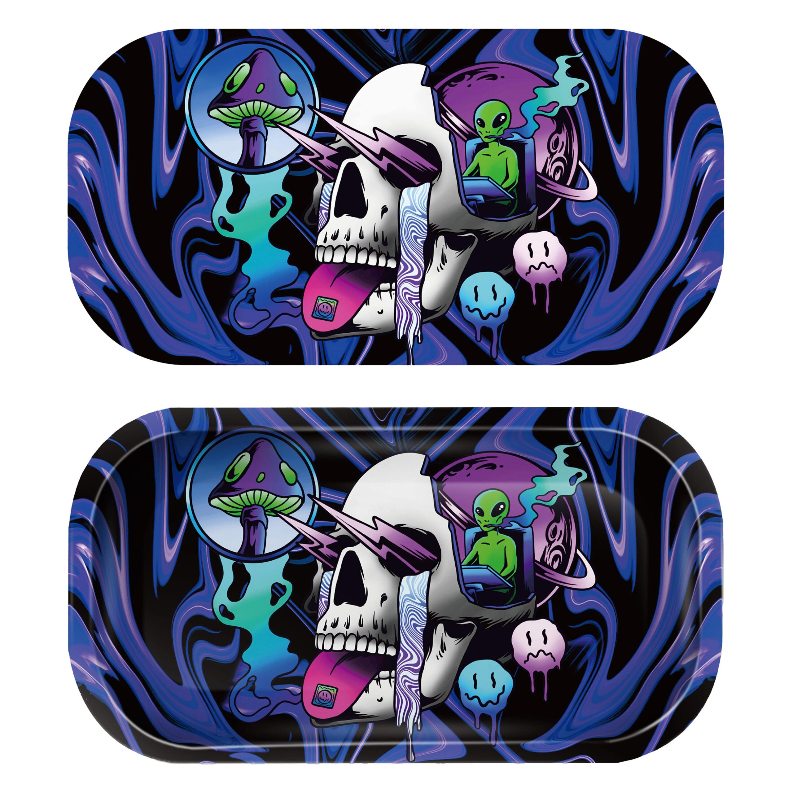 GLMT-006 Mini Magnetic 3D Tray with Lid – Get Lost Galaxy Skull