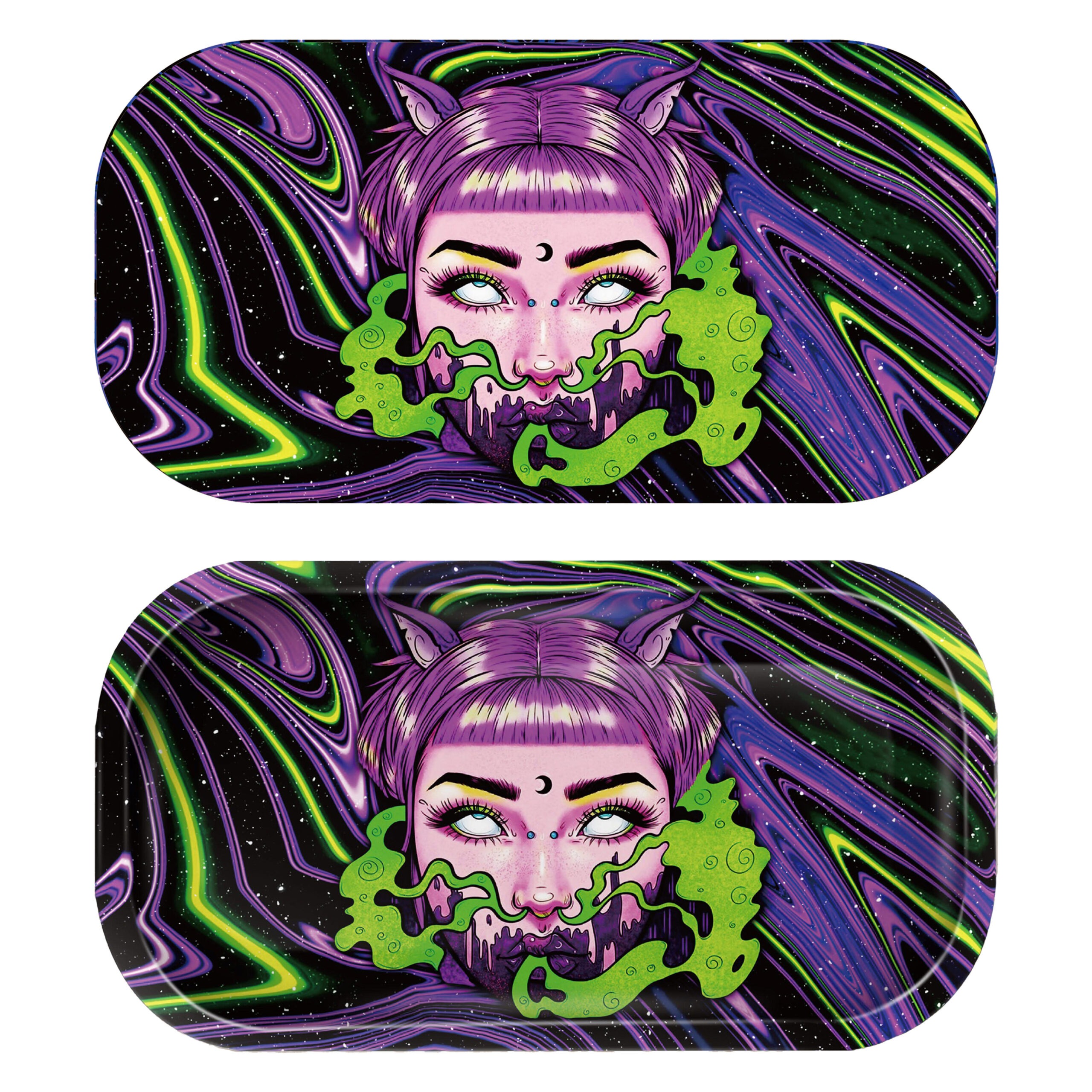 GLMT-007 Mini Magnetic 3D Tray with Lid – Get Lost Purple Hair Devil Girl Green