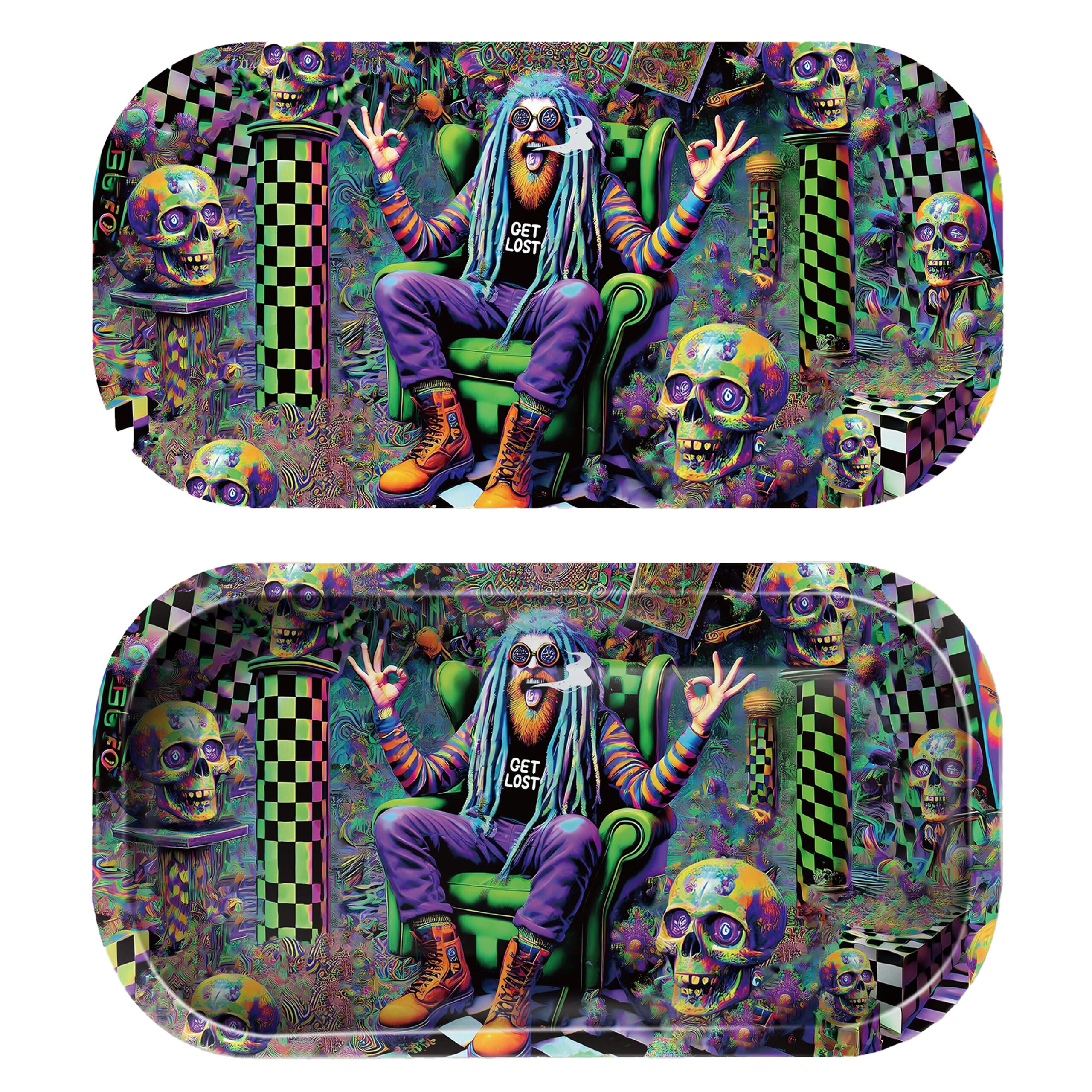 GLMT-024 Mini Magnetic 3D Tray with Lid – Get Lost Rasta Old Man