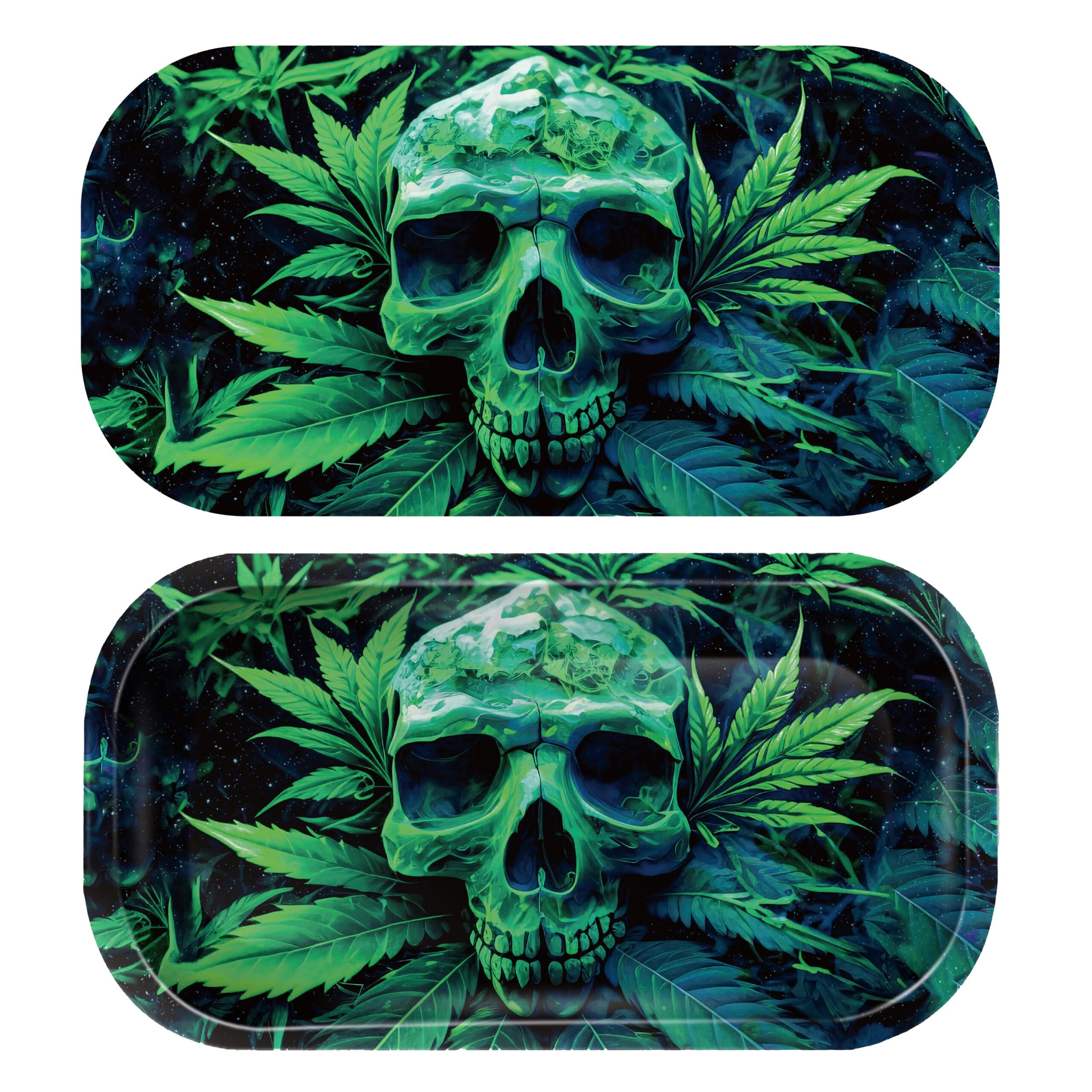 GLMT-032 Mini Magnetic 3D Tray with Lid – Get Lost Green Skull