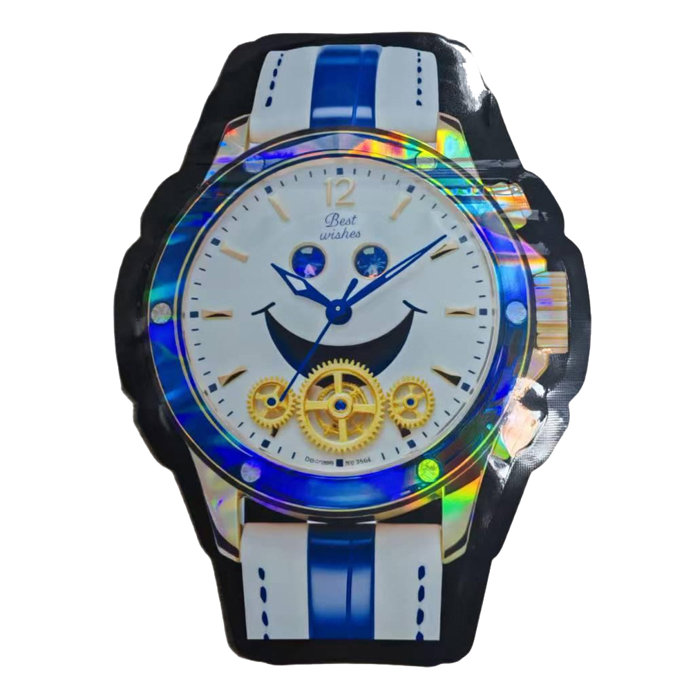 3.5 Blue Smiley Gear Watch (50 Count) WATCH-MB-002