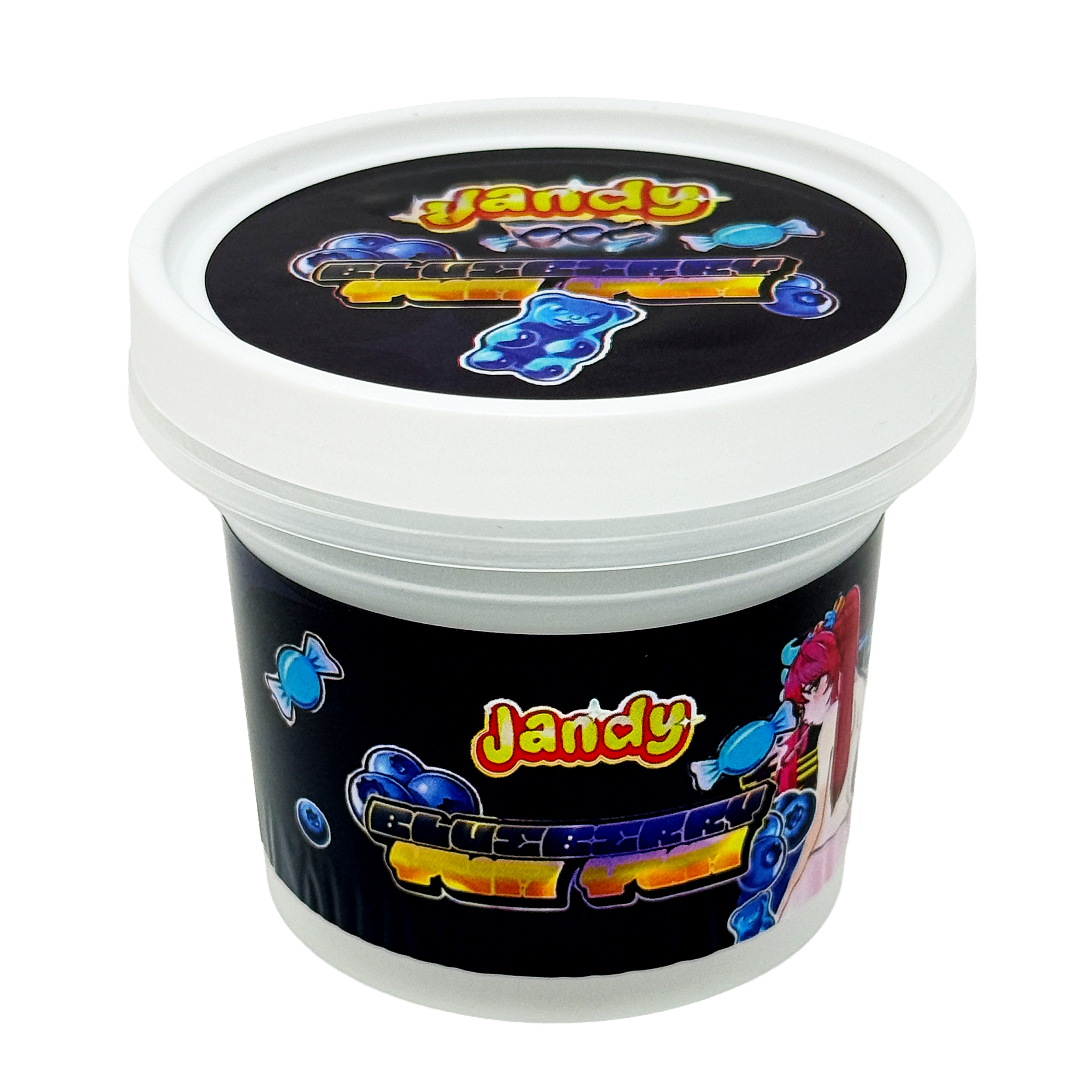 (12 Count) Empty Ice Cream Style Storage Jars (Style 004) Blueberry Yum Yum