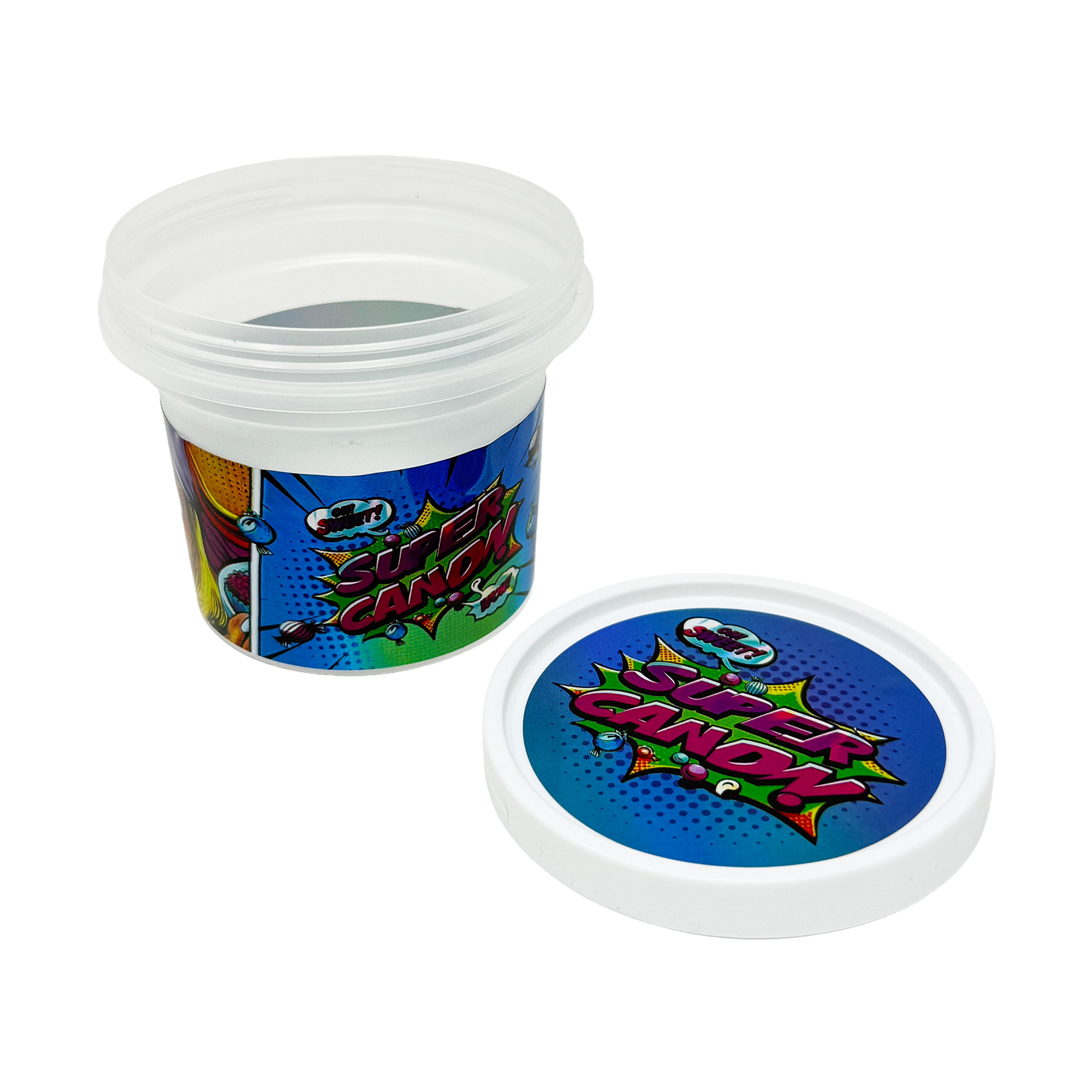 (12 Count) Empty Ice Cream Style Storage Jars (Style 006) Super Candy - Image 3