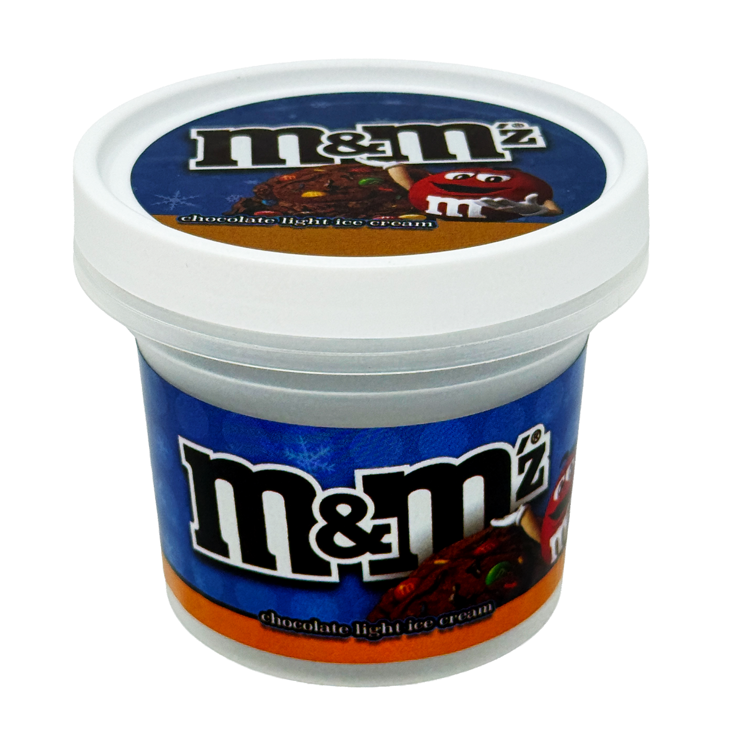(12 Count) Empty Ice Cream Style Storage Jars (Style 008) M&M’z  Chocolate Light