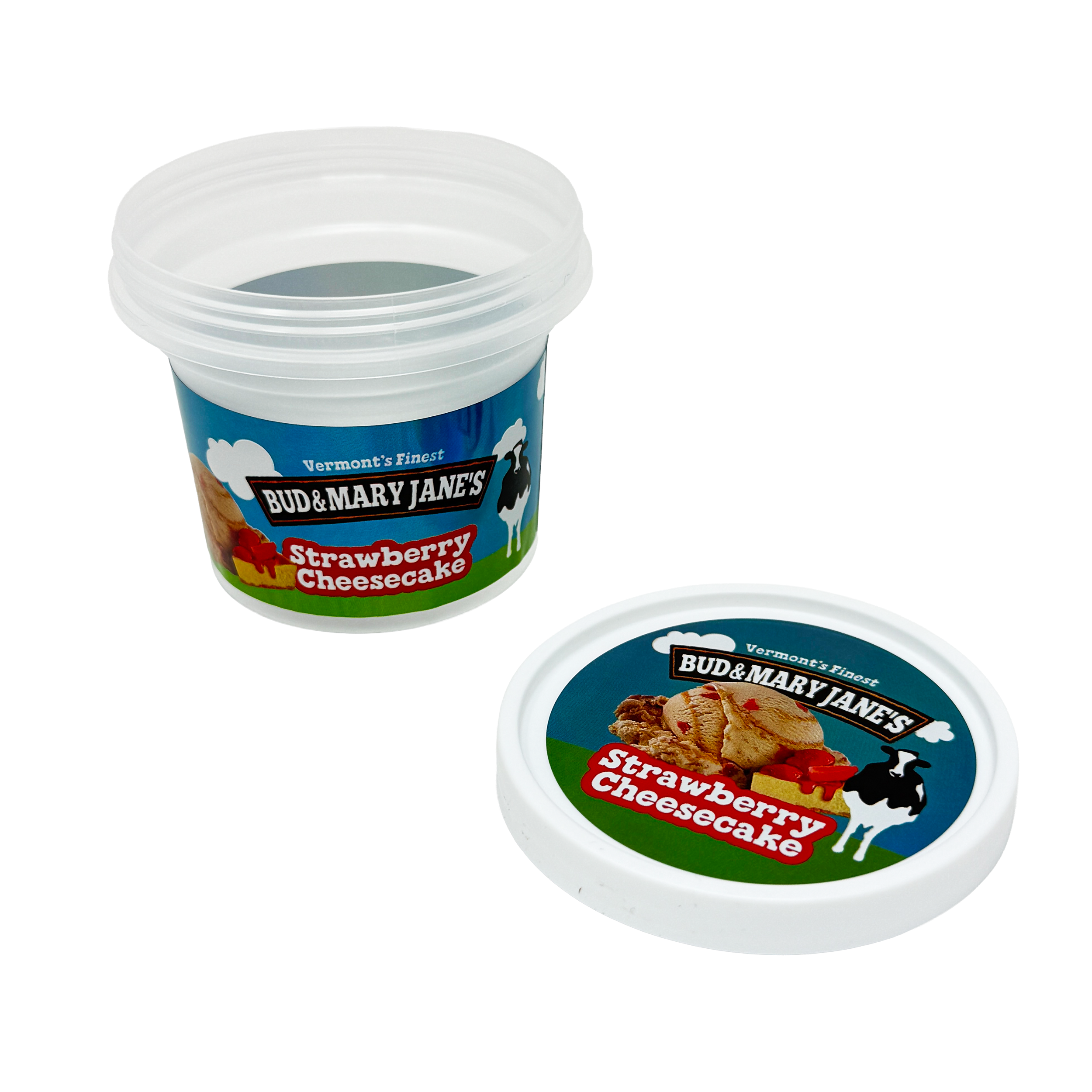 (12 Count) Empty Ice Cream Style Storage Jars (Style 011) Bud & Mary Jane's - Image 3