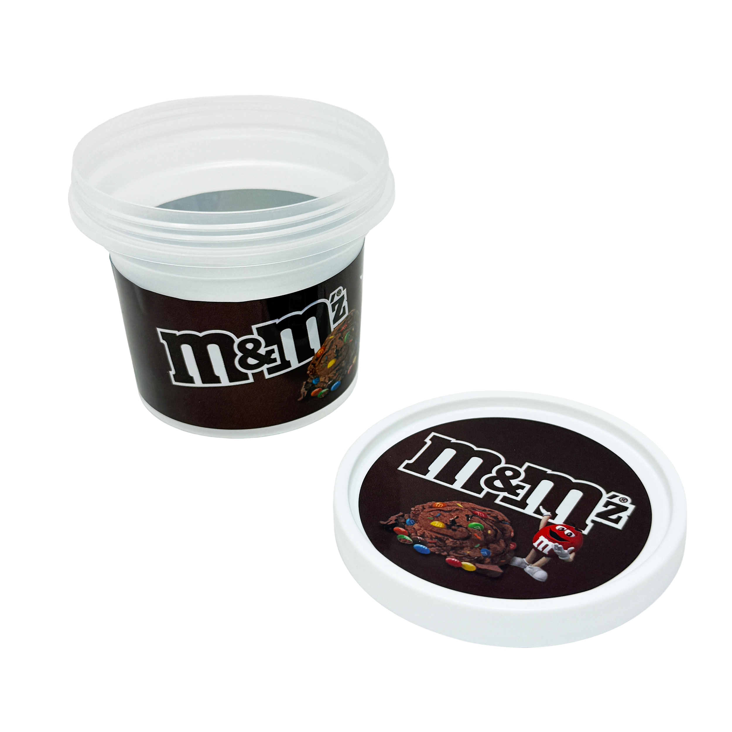 (12 Count) Empty Ice Cream Style Storage Jars (Style 012) M&M's Chocolate - Image 3