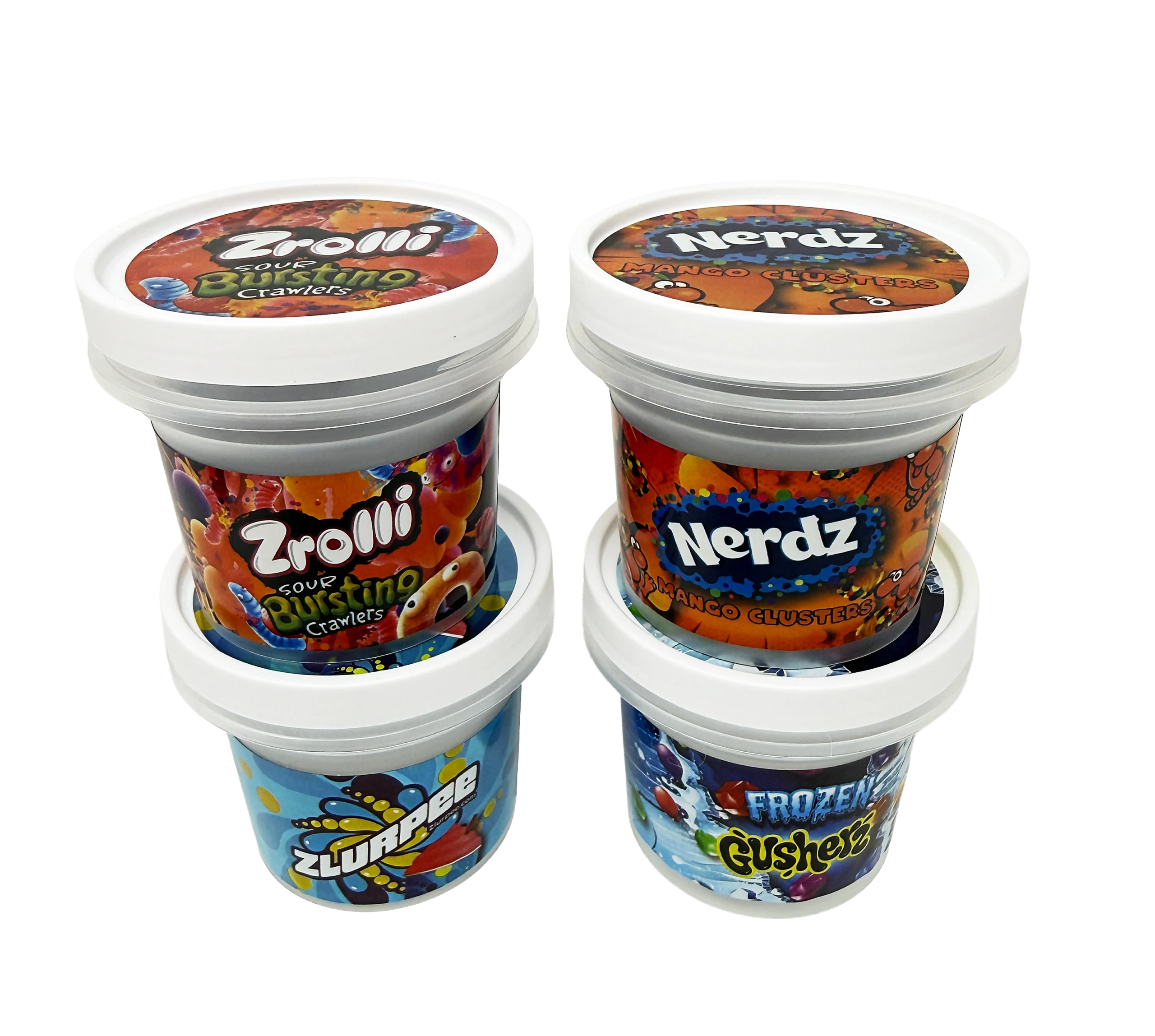 (12 Count) Ice Cream Style Storage Jars (with Box) (Style 003)