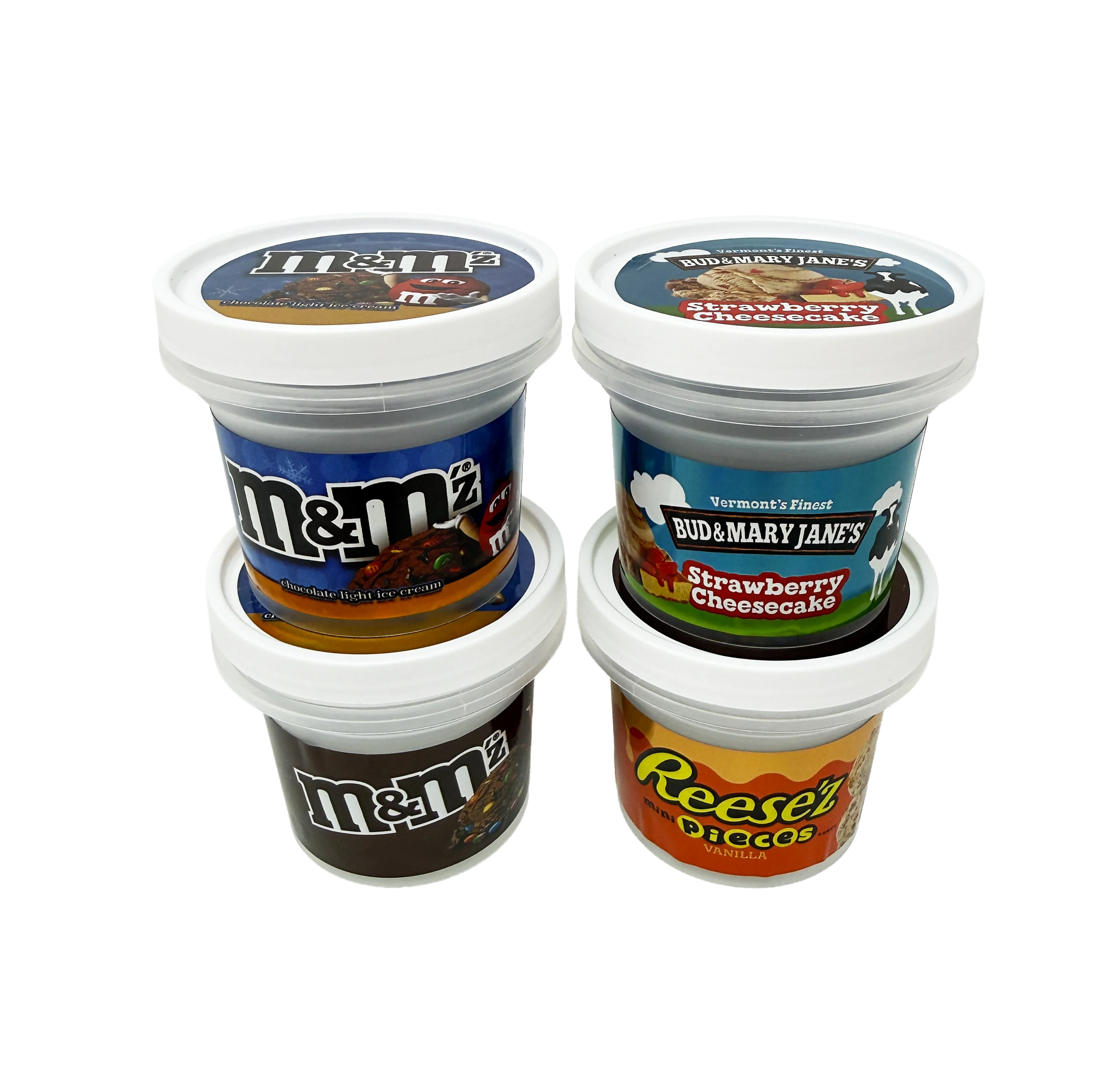 (12 Count) Ice Cream Style Storage Jars (with Box) (Style 004)