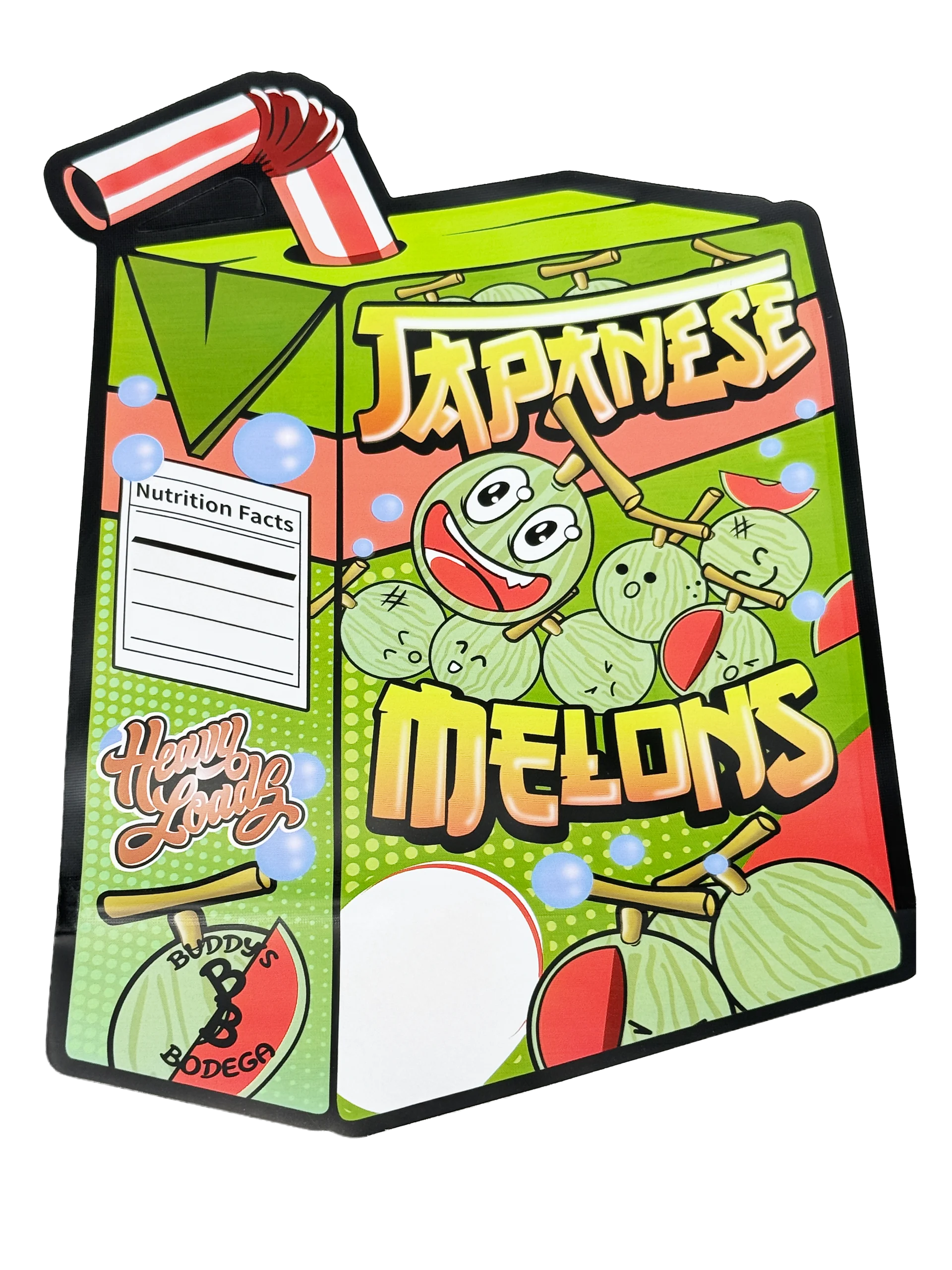 28 Gram Mylar Bag – Premium Smell-Proof Flower Packaging – Japanese Melons(50 Count) MB-28-039