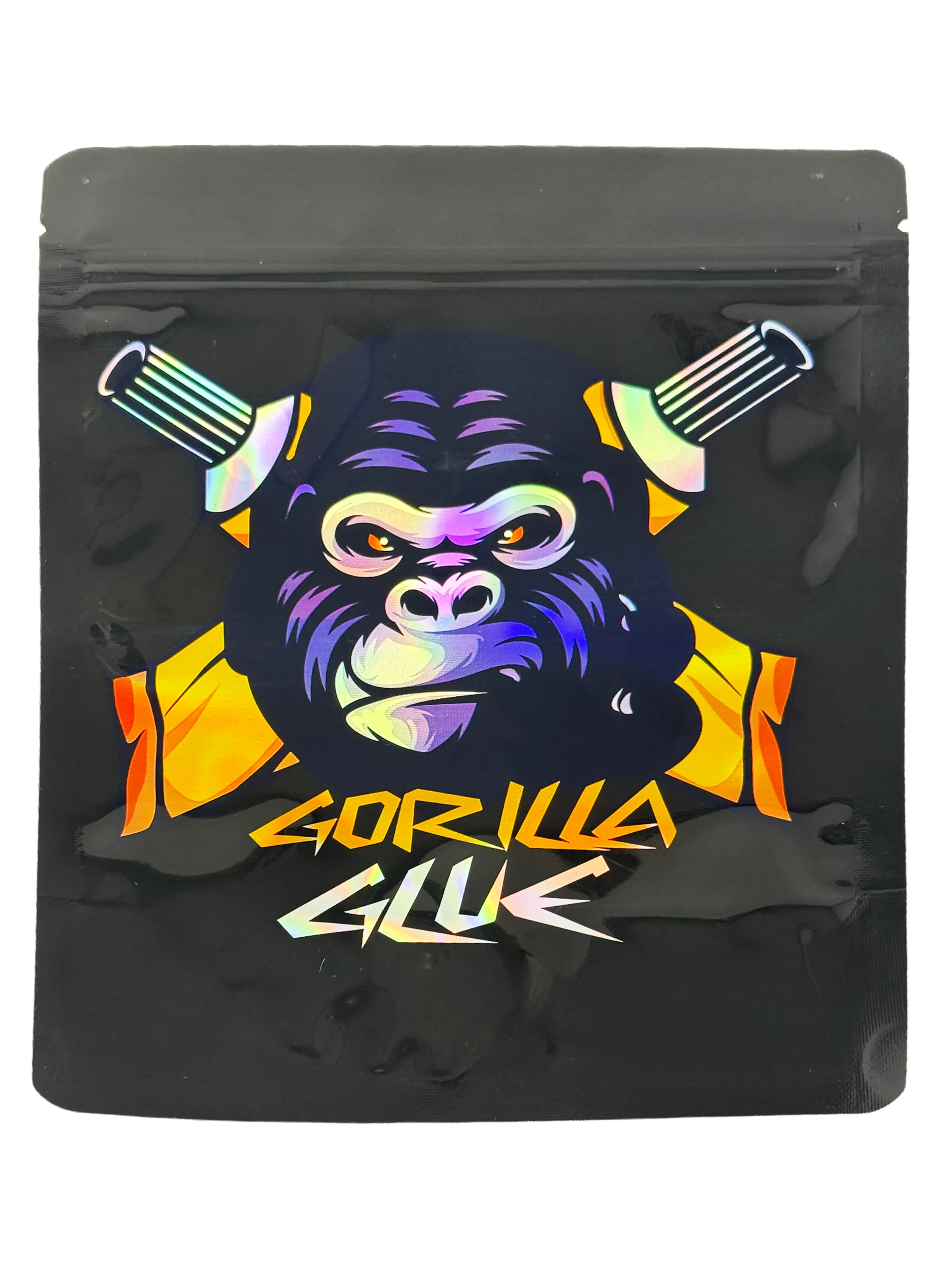 28 Gram Mylar Bag – Premium Smell-Proof Flower Packaging - Gorilla Glue (50 Count) MB-28G-052