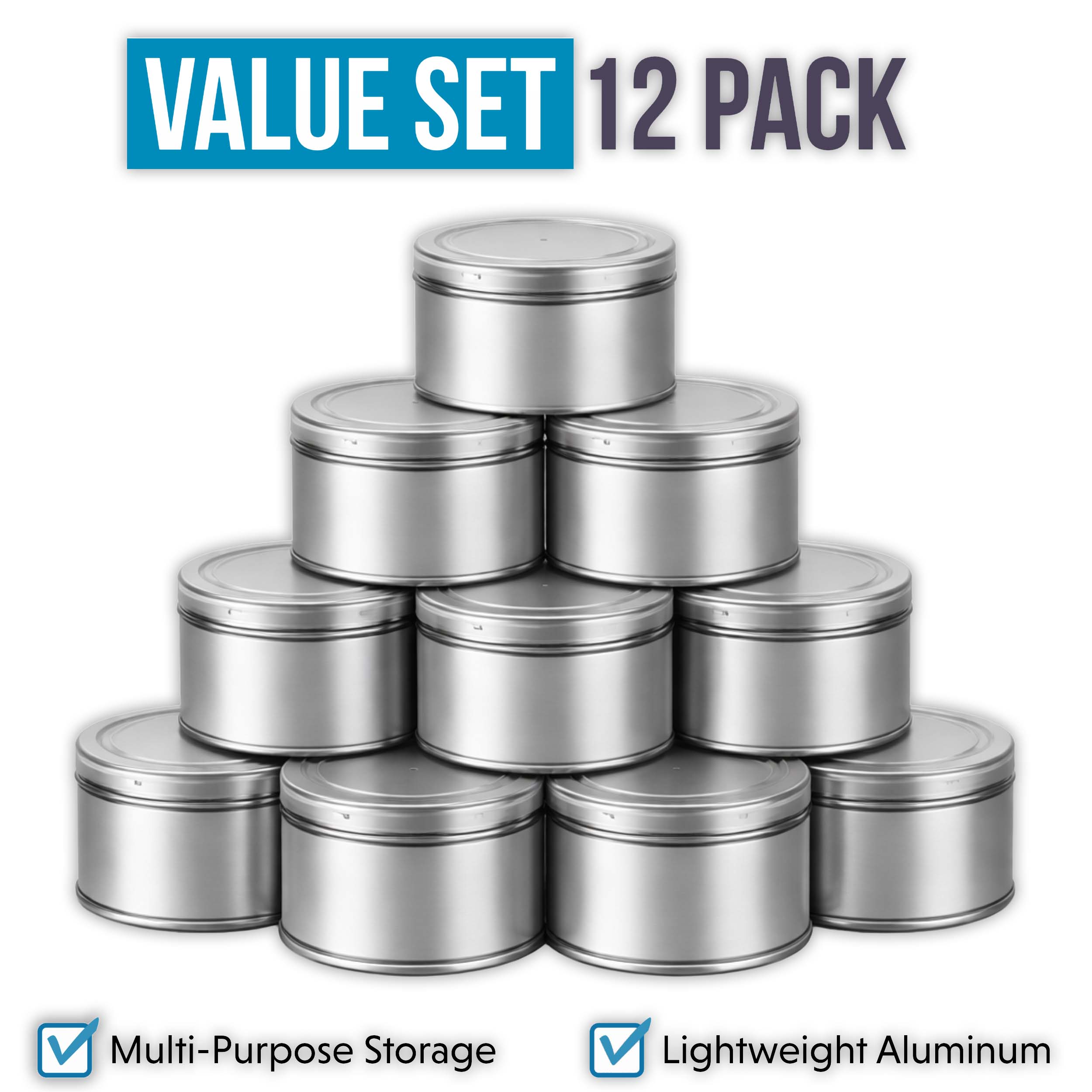 12 Pack – 3.5G Assorted Decorative Pull-Top Tin Can Storage Containers - Random Designs - Image 3