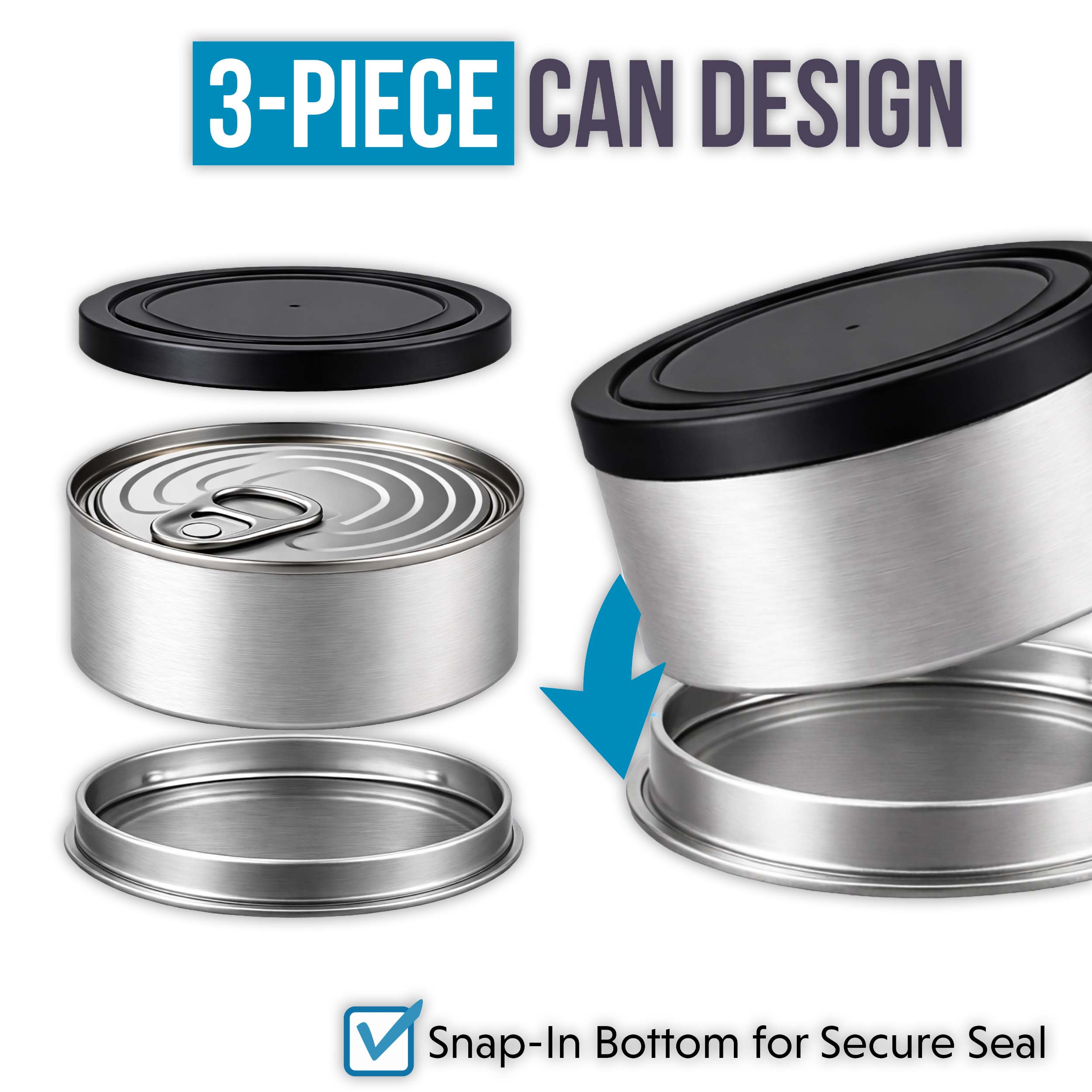 12 Pack – 3.5G Assorted Decorative Pull-Top Tin Can Storage Containers - Random Designs - Image 6