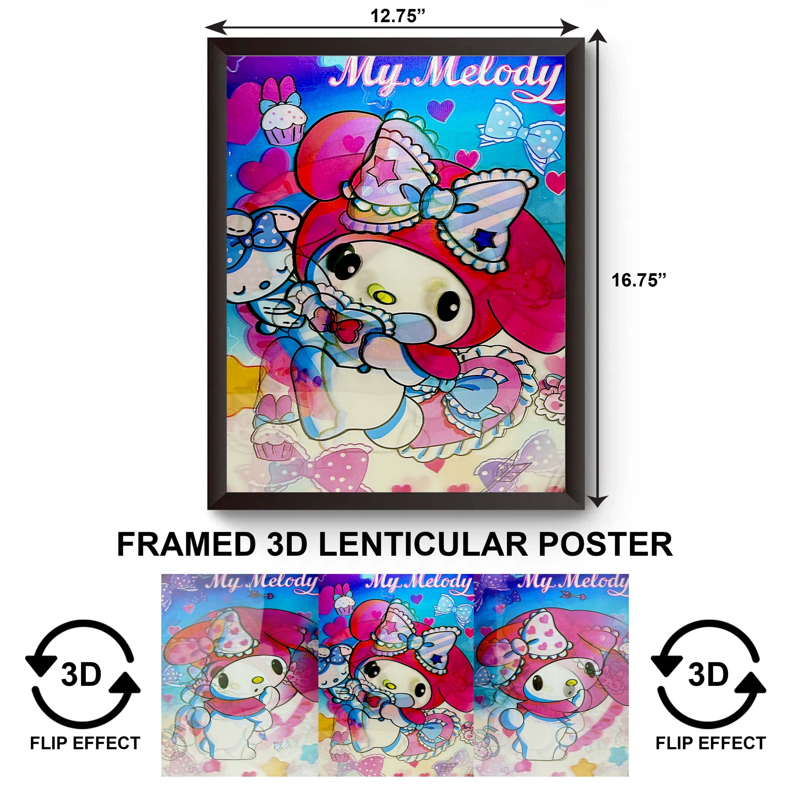 F3DP-026 Anime – My Melody 3D Framed Poster