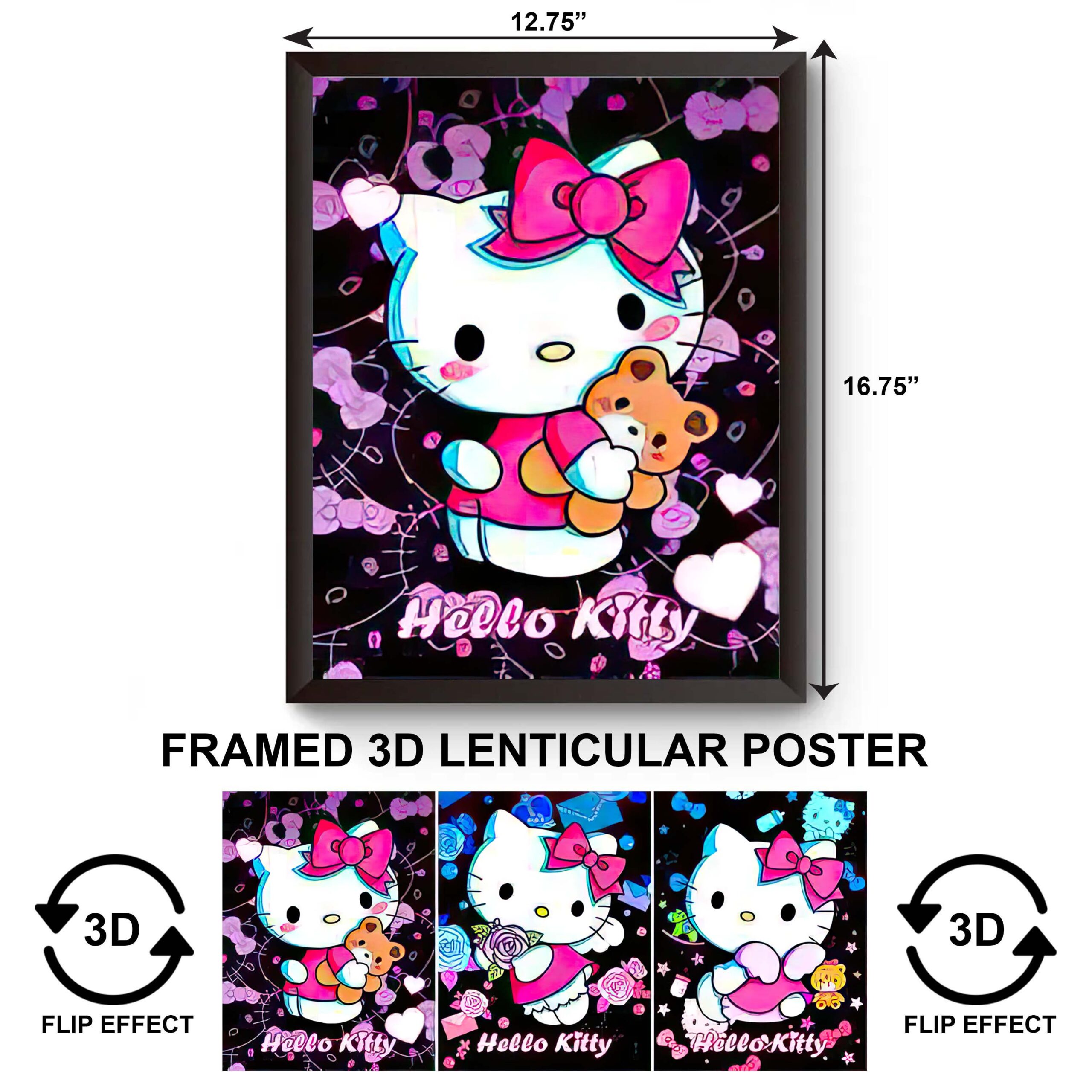 F3DP-027 Anime – Hello Kitty 3D Framed Poster
