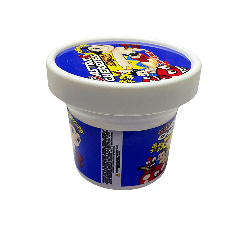 12 Pack - Ice Cream Pint Style Plastic Storage Containers with Lids - Astro Cherries Kandy Depo - ICJAR-001 - Image 2
