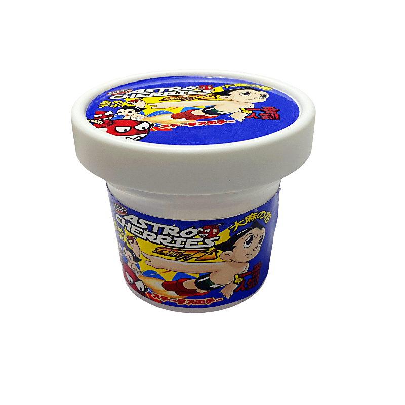 12 Pack – Ice Cream Pint Style Plastic Storage Containers with Lids – Astro Cherries Kandy Depo – ICJAR-001