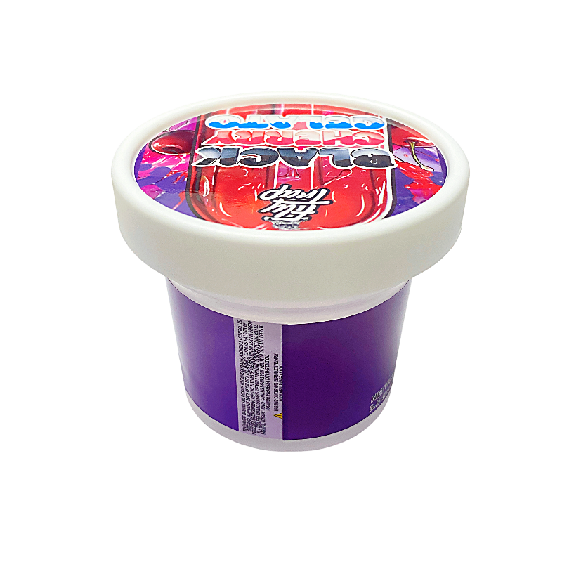 12 Pack - Ice Cream Pint Style Plastic Storage Containers with Lids - Black Cherry Gelato - ICJAR-008 - Image 2