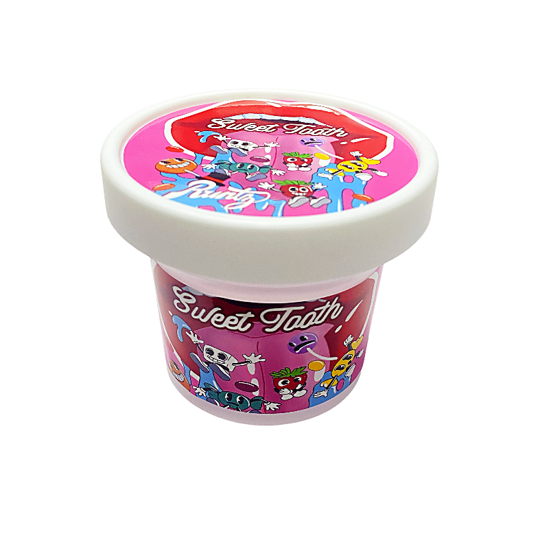 12 Pack – Ice Cream Pint Style Plastic Storage Containers with Lids – Sweet Tooth – ICJAR-013
