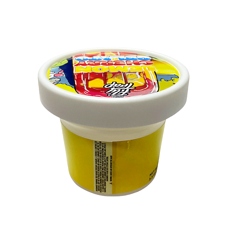 12 Pack - Ice Cream Pint Style Plastic Storage Containers with Lids - Lemon Cherry Gelato - ICJAR-014 - Image 2