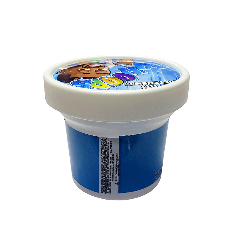 12 Pack - Ice Cream Pint Style Plastic Storage Containers with Lids - Whoops - ICJAR-015 - Image 2