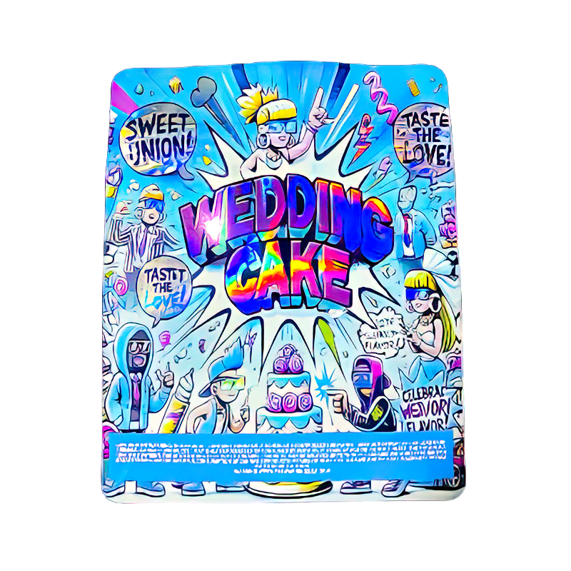 3.5g Shaped Mylar Bag Premium Smell-Proof Packaging - Wedding Cake (50 Count) MB35-NSHAPE-001 - Image 2