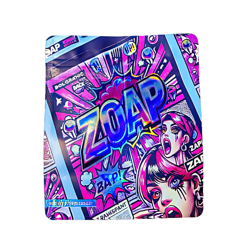 3.5g Shaped Mylar Bag Premium Smell-Proof Packaging - Zoap (50 Count) MB35-NSHAPE-004