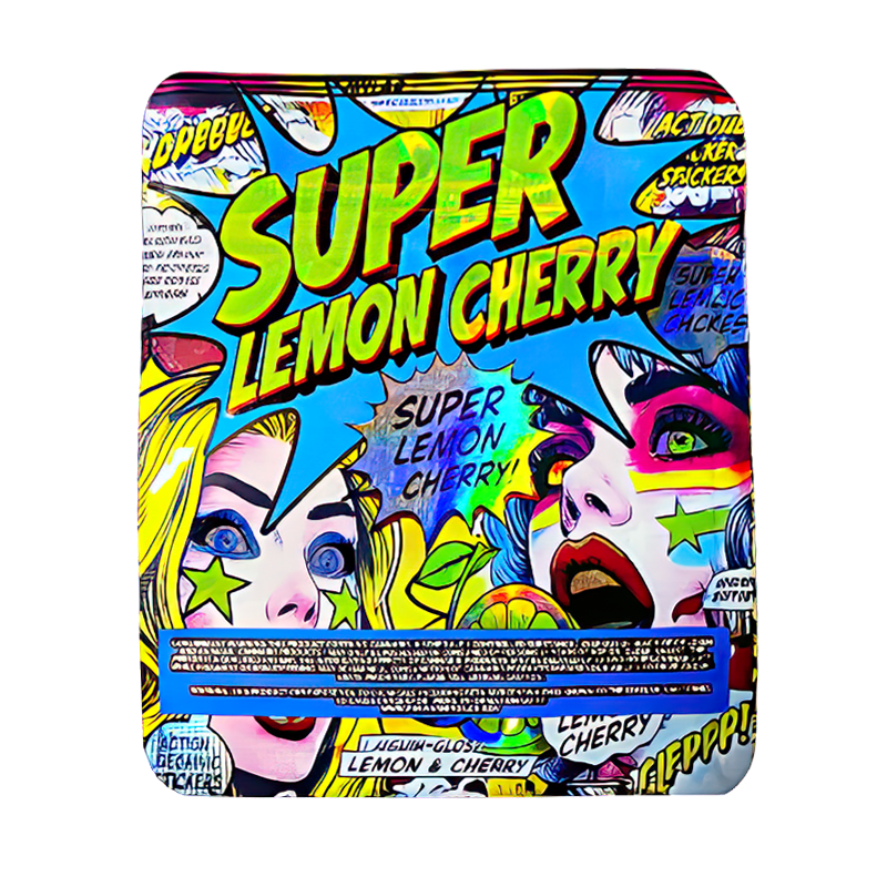 3.5g Shaped Mylar Bag Premium Smell-Proof Packaging - Super Lemon Cherry (50 Count) MB35-NSHAPE-008 - Image 2
