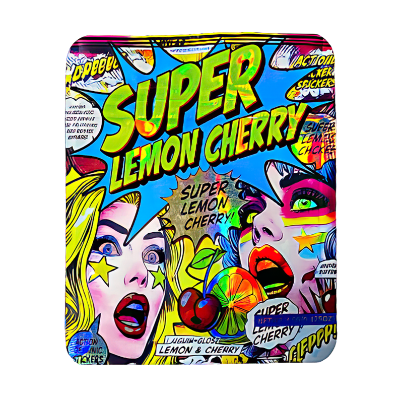 3.5g Shaped Mylar Bag Premium Smell-Proof Packaging - Super Lemon Cherry (50 Count) MB35-NSHAPE-008