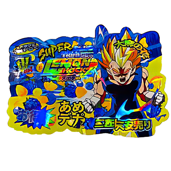 50 Pack - 3.5G Shaped Mylar Bags - Kandy Depo Super Lemon Shockz - MB35-SHAPE-127