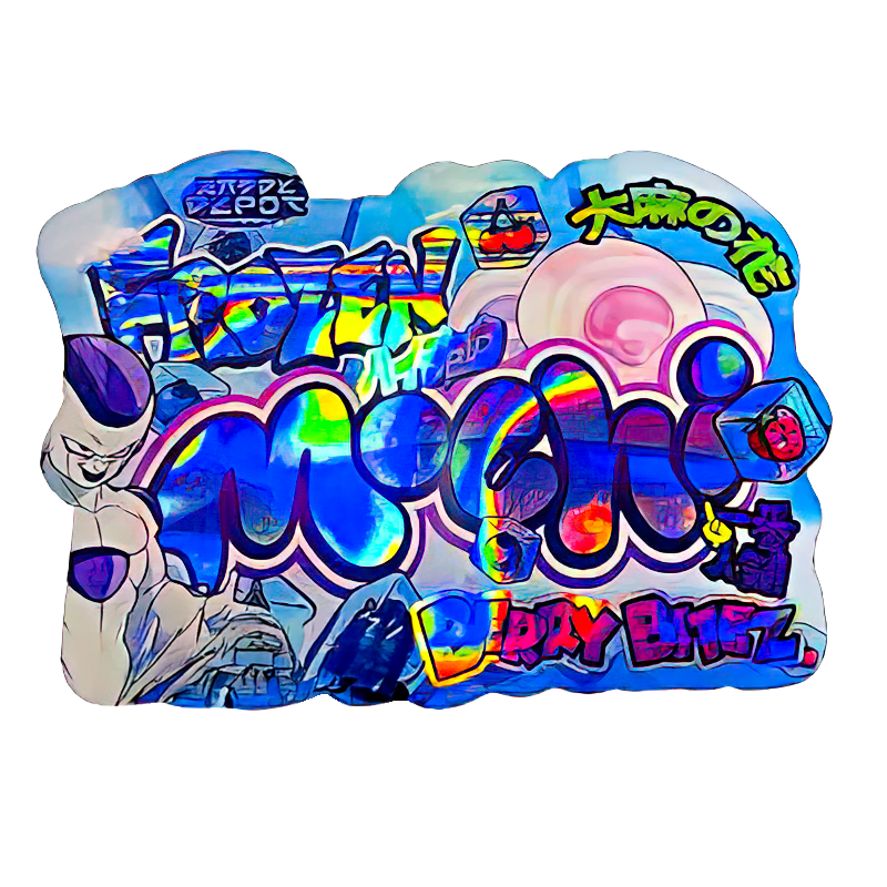 50 Pack - 3.5G Shaped Mylar Bags - Kandy Depo Frozen Mochi Berry Bitez - MB35-SHAPE-129