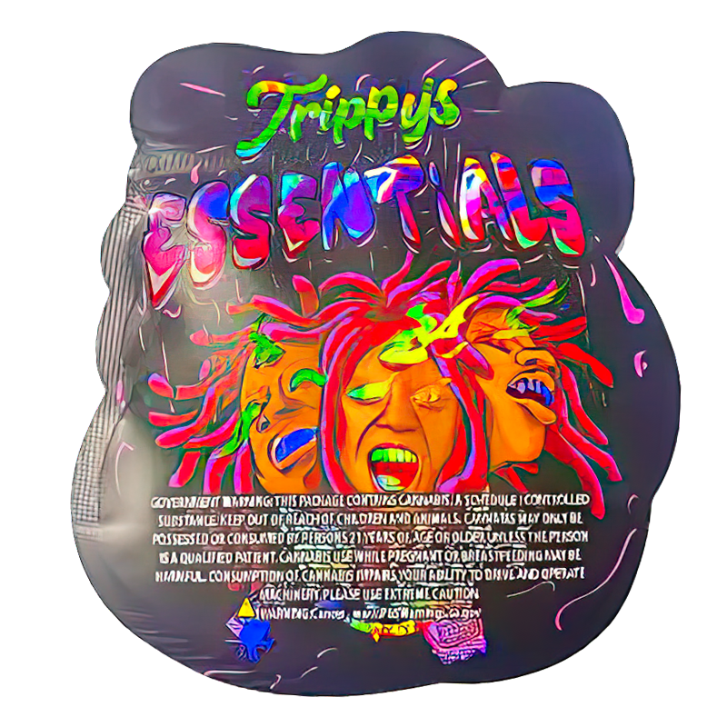 50 Pack - 3.5G Shaped Mylar Bags - Trippy's Essentials - MB35-SHAPE-130 - Image 2