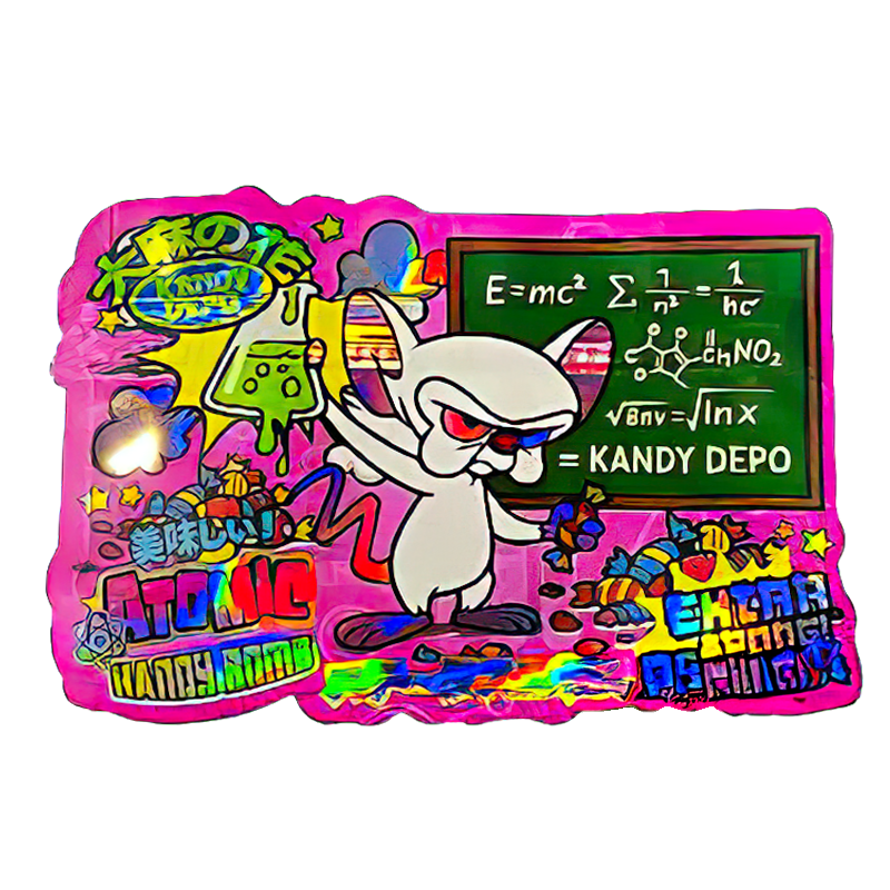 50 Pack – 3.5G Shaped Mylar Bags – Kandy Depo Atomic Handy Bomb – MB35-SHAPE-136