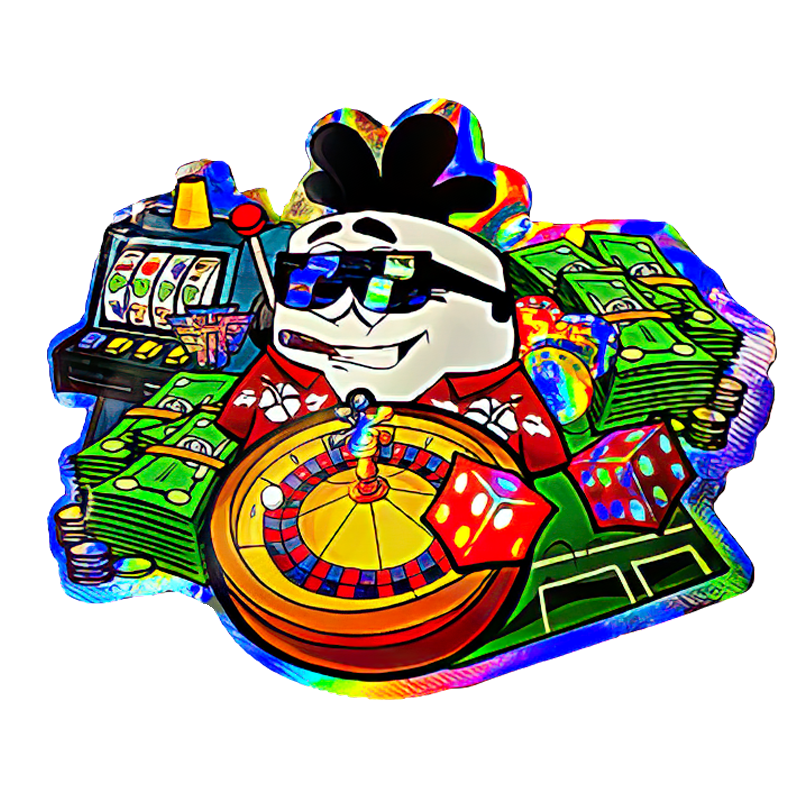 50 Pack – 3.5G Shaped Mylar Bags – High Tolerance High Roller Puffz – MB35-SHAPE-159