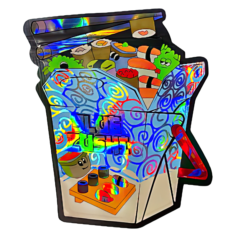 50 Pack – 3.5G Shaped Mylar Bags – Blue Slushie – MB35-SHAPE-163