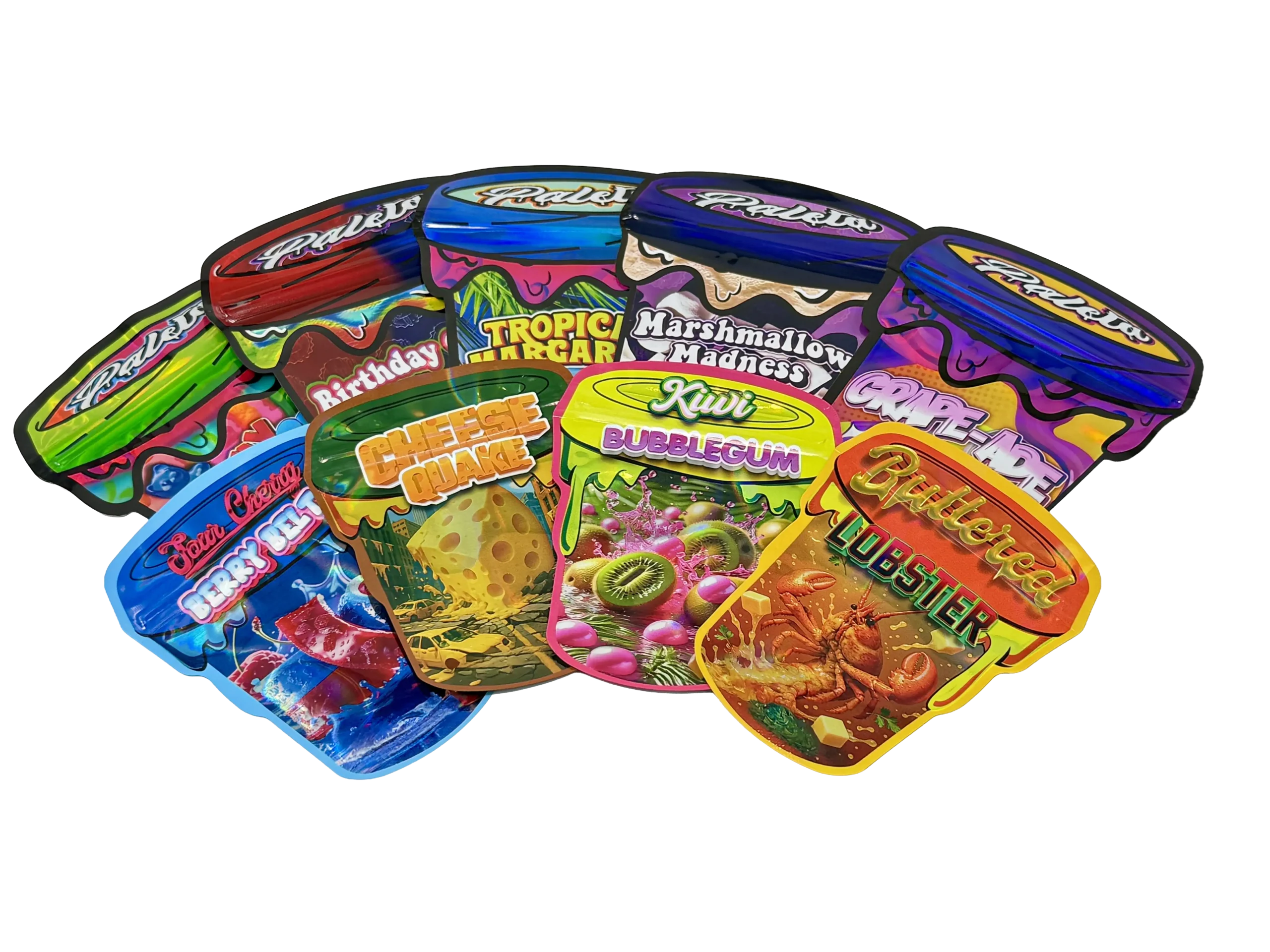 (50 Count) 3.5g Mylar Bags Mix Designs (PALETA)