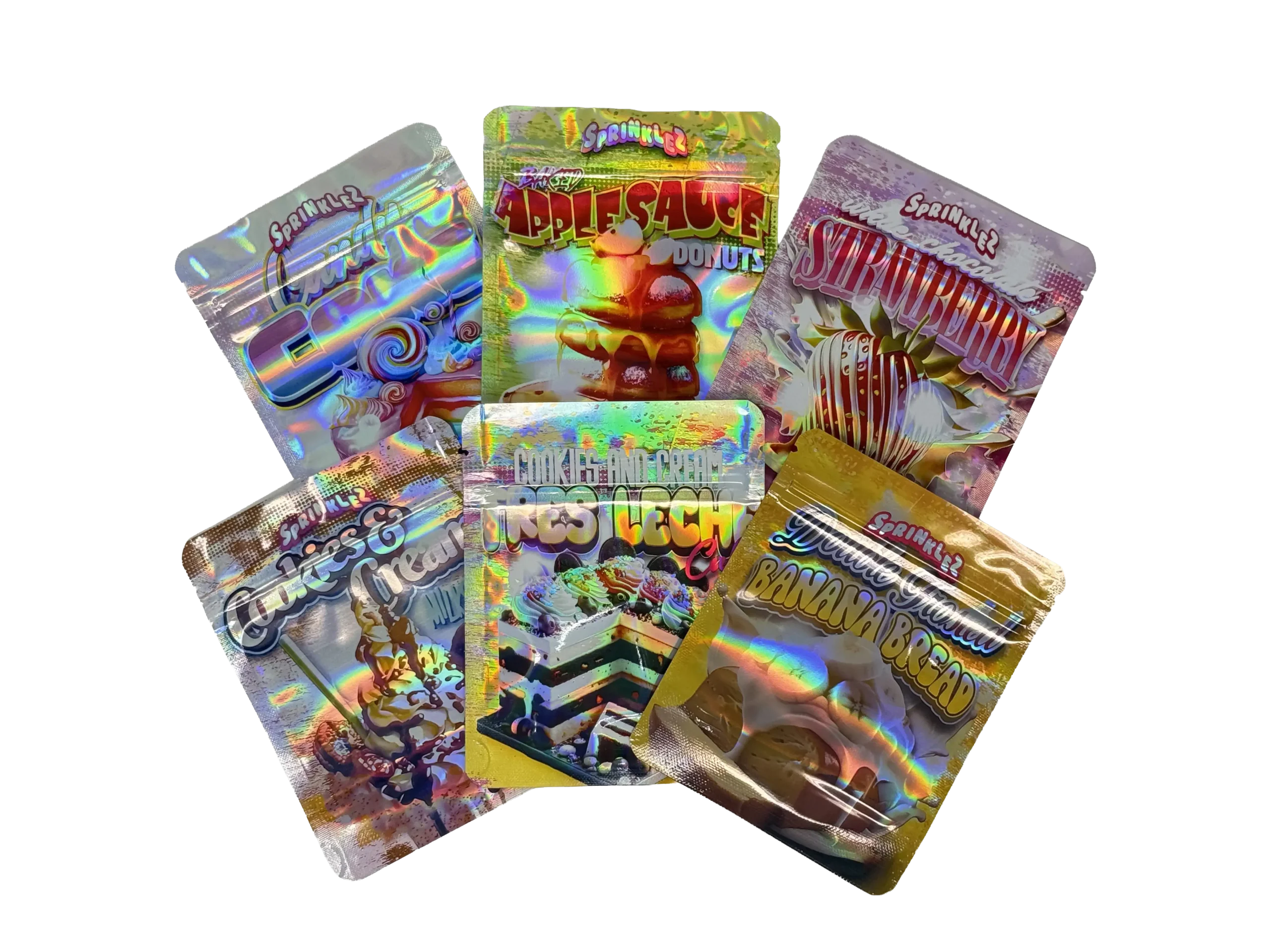 (50 Count) 3.5g Mylar Bags Mix Designs (SPRINKLEZ)