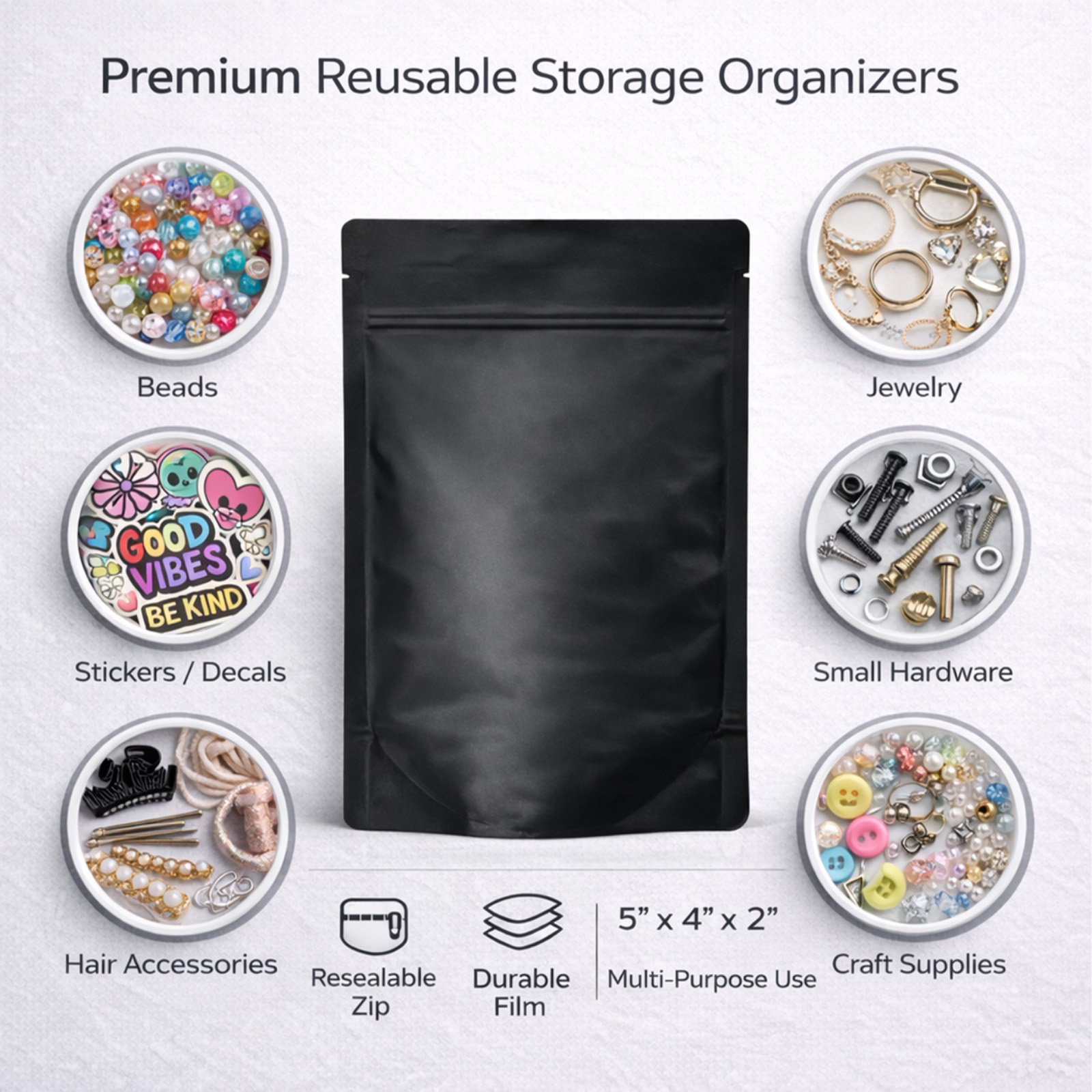 3.5g Shaped Mylar Bag Premium Smell-Proof Packaging - Gelato Runtz Sweet (50 Count) MB35-NSHAPE-006 - Image 5