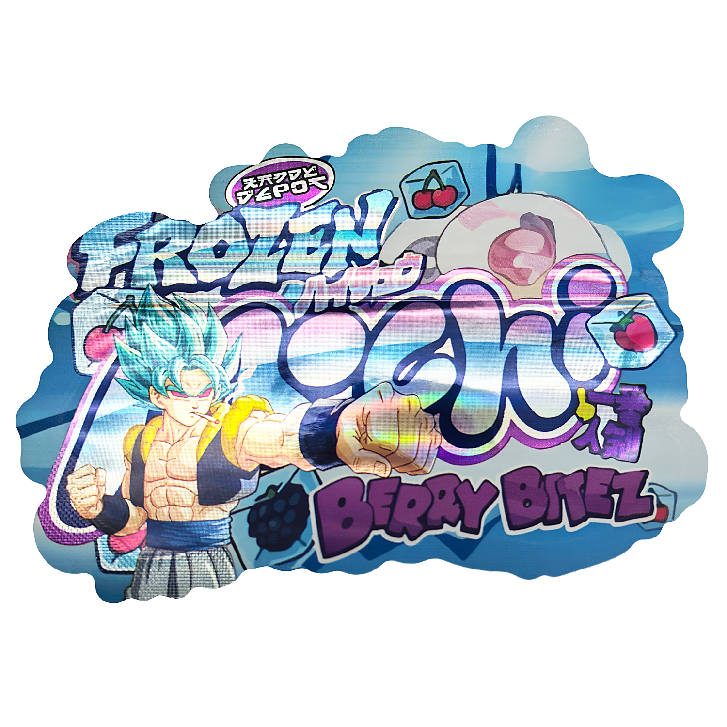 50 Pack – 3.5g Special Die Cut Shaped Mylar Bag – Kandy Depo Frozen Mochi  – DBZ-SMB-002