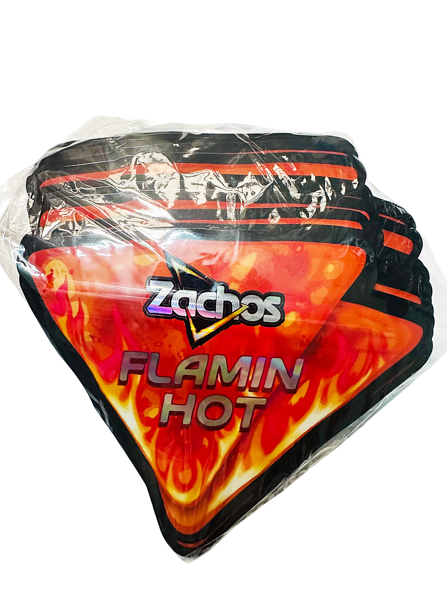 50 Pack – 3.5g Special Die Cut Shaped Mylar Bag – Zachos Flamin Hot – ZACHOS-SMB-001